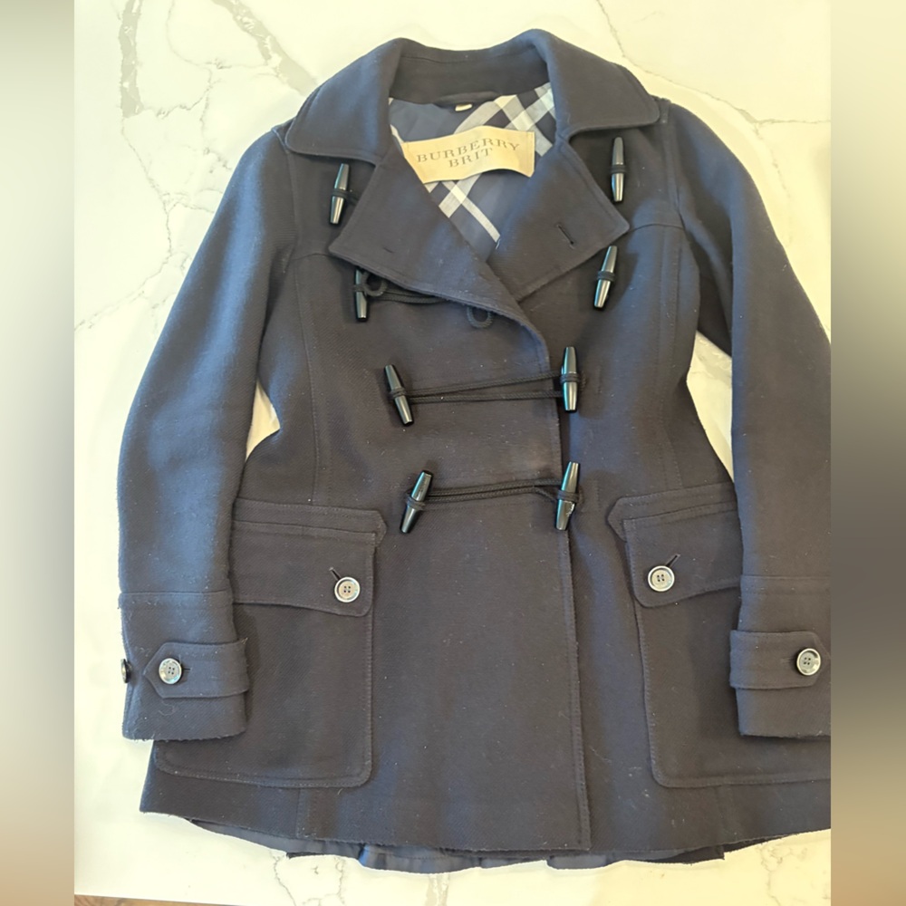Burberry Brit Trench Wool Cashmere Rushworth Pea Coat